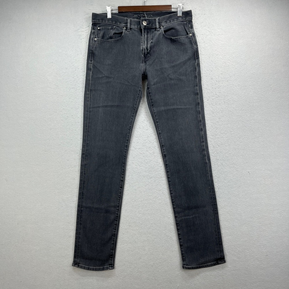 Banana Republic Slim Traveler Jeans Mens 32x34 Gray Denim Stretch Casual Modern